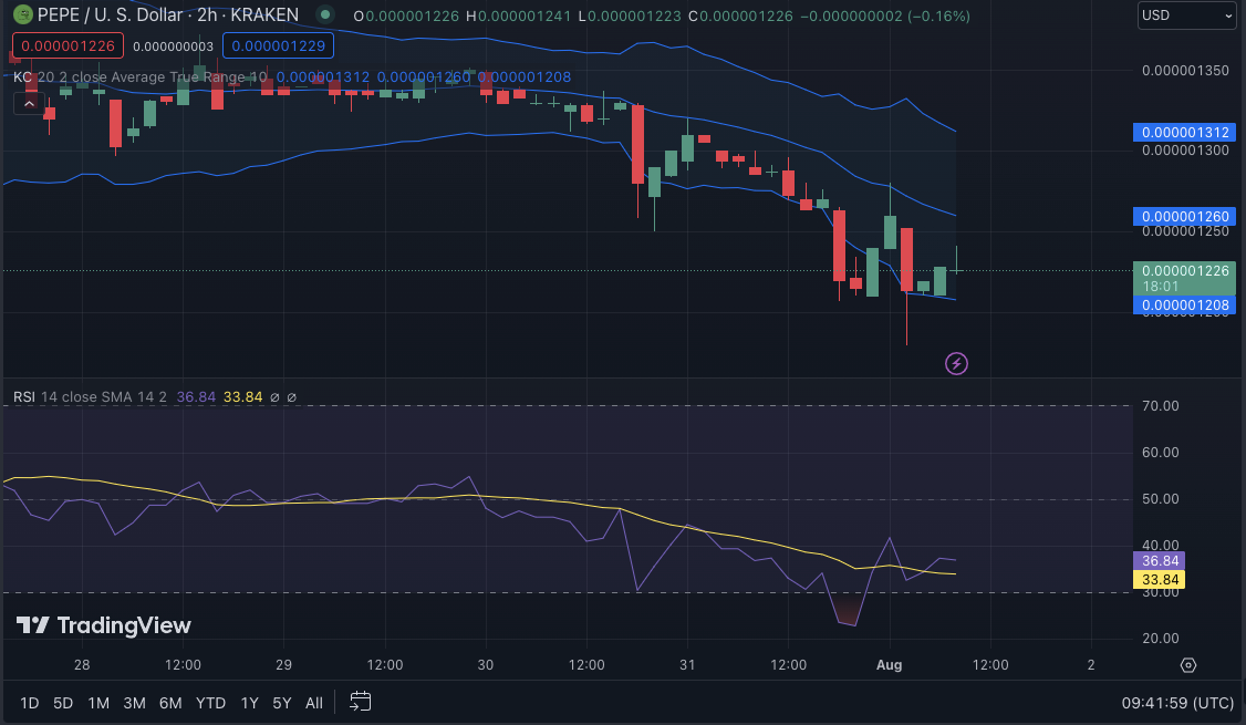 PEPE/USD price chart