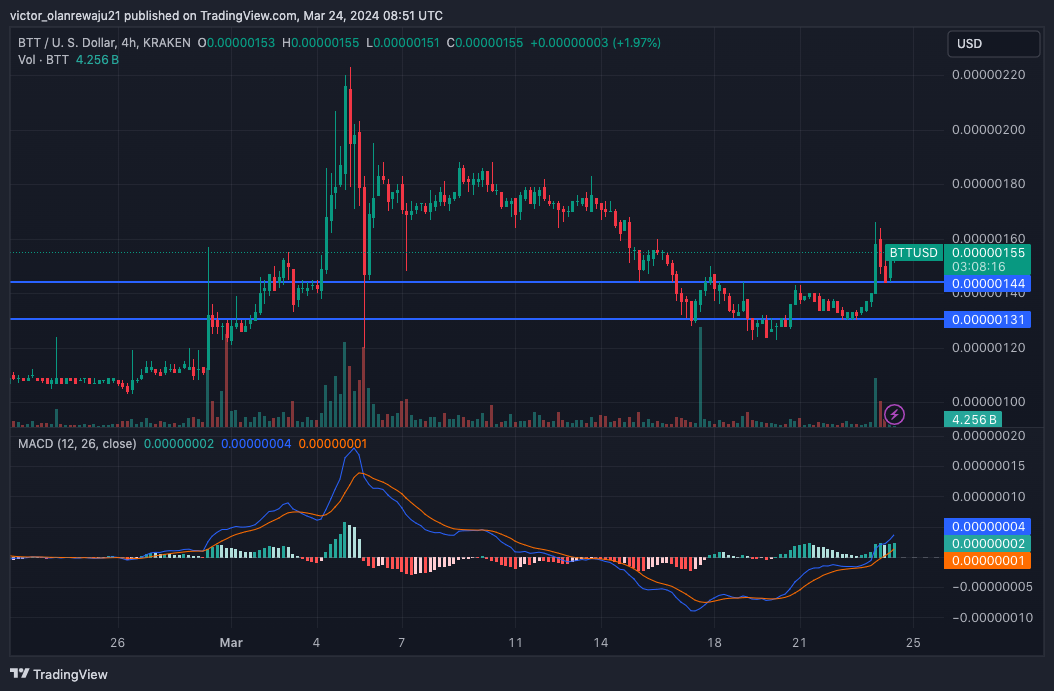 BTT/USD 4-Hour Chart (Source: TradingView)