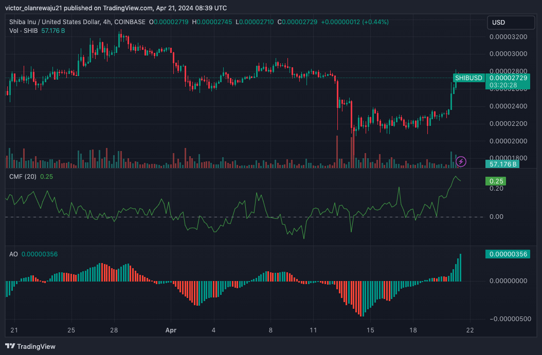 SHIB/USD 4-Hour Chart (Source: TradingView)